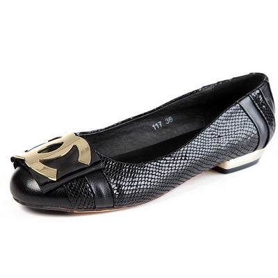 CHANEL Shallow mouth flat shoes Women--095